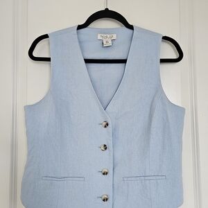 Rachel Zoe Sky Blue Buttoned Vest